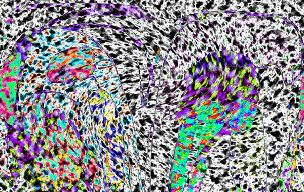 モダンなデザインイラスト 線と色のブロックの幾何学的な数字 ポップアート — ストック写真