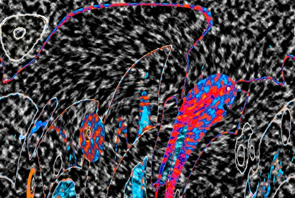 Modern tasarım çizimi. Çizgi ve renk bloğu geometrik şekiller. Pop sanat