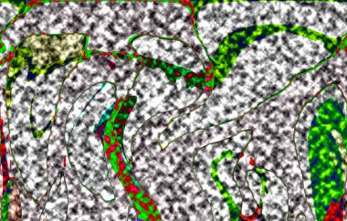 Modern tasarım çizimi. Çizgi ve renk bloğu geometrik şekiller. Pop sanat