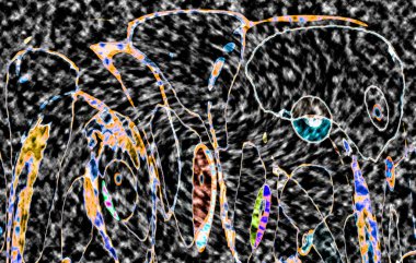 Modern tasarım çizimi. Çizgi ve renk bloğu geometrik şekiller. Pop sanat