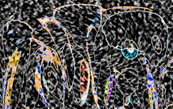 Modern tasarım çizimi. Çizgi ve renk bloğu geometrik şekiller. Pop sanat