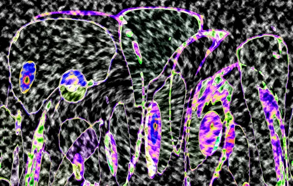 Modern tasarım çizimi. Çizgi ve renk bloğu geometrik şekiller. Pop sanat
