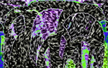 Modern tasarım çizimi. Çizgi ve renk bloğu geometrik şekiller. Pop sanat