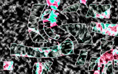 Modern tasarım çizimi. Çizgi ve renk bloğu geometrik şekiller. Pop sanat