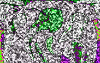 Modern tasarım çizimi. Çizgi ve renk bloğu geometrik şekiller. Pop sanat