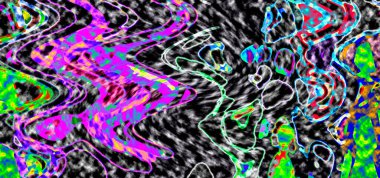 Modern tasarım çizimi. Çizgi ve renk bloğu geometrik şekiller. Pop sanat