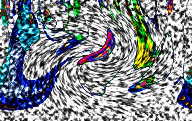 Modern tasarım çizimi. Çizgi ve renk bloğu geometrik şekiller. Pop sanat
