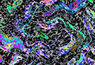 Modern tasarım çizimi. Çizgi ve renk bloğu geometrik şekiller. Pop sanat