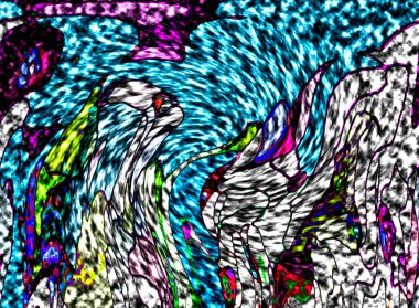 Modern tasarım çizimi. Çizgi ve renk bloğu geometrik şekiller. Pop sanat