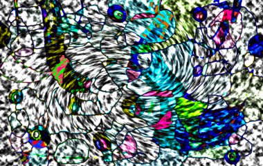 Modern tasarım çizimi. Çizgi ve renk bloğu geometrik şekiller. Pop sanat