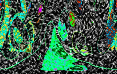 Modern tasarım çizimi. Çizgi ve renk bloğu geometrik şekiller. Pop sanat