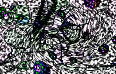 Modern tasarım çizimi. Çizgi ve renk bloğu geometrik şekiller. Pop sanat