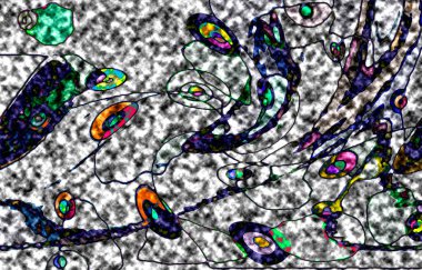 Modern tasarım çizimi. Çizgi ve renk bloğu geometrik şekiller. Pop sanat