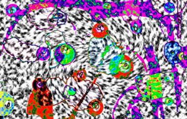 Modern tasarım çizimi. Çizgi ve renk bloğu geometrik şekiller. Pop sanat