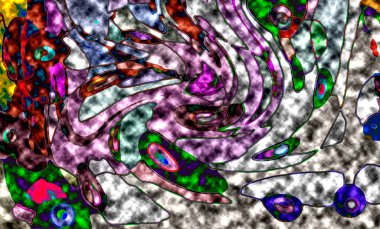 Modern tasarım çizimi. Çizgi ve renk bloğu geometrik şekiller. Pop sanat