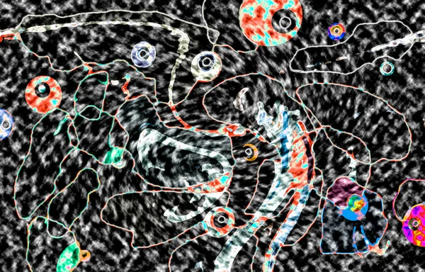 Modern tasarım çizimi. Çizgi ve renk bloğu geometrik şekiller. Pop sanat