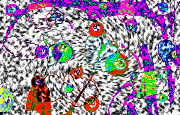 Modern tasarım çizimi. Çizgi ve renk bloğu geometrik şekiller. Pop sanat