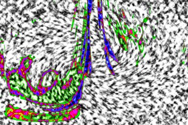 Modern tasarım çizimi. Çizgi ve renk bloğu geometrik şekiller. Pop sanat