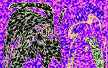 Modern tasarım çizimi. Çizgi ve renk bloğu geometrik şekiller. Pop sanat