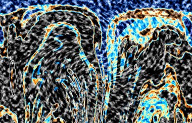 Modern tasarım çizimi. Çizgi ve renk bloğu geometrik şekiller. Pop sanat