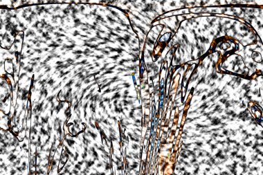 Modern tasarım çizimi. Çizgi ve renk bloğu geometrik şekiller. Pop sanat