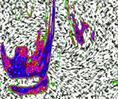 Modern tasarım çizimi. Çizgi ve renk bloğu geometrik şekiller. Pop sanat