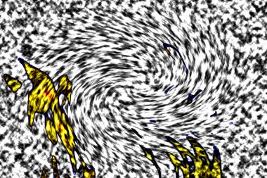 Modern tasarım çizimi. Çizgi ve renk bloğu geometrik şekiller. Pop sanat