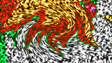 Modern tasarım çizimi. Çizgi ve renk bloğu geometrik şekiller. Pop sanat