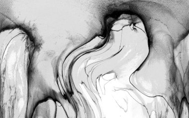 Yüksek kaliteli soyut Çin manzara resminin modern sanat arka planı alkol mürekkebiyle sunulmuştur..