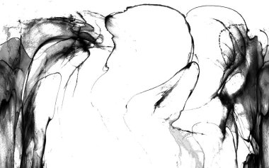 Yüksek kaliteli soyut Çin manzara resminin modern sanat arka planı alkol mürekkebiyle sunulmuştur..