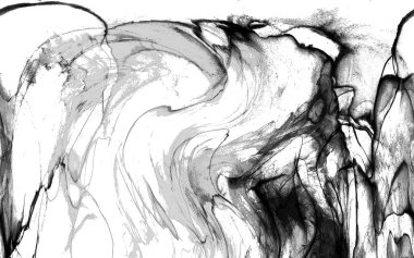 Yüksek kaliteli soyut Çin manzara resminin modern sanat arka planı alkol mürekkebiyle sunulmuştur..