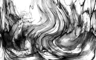 Yüksek kaliteli soyut Çin manzara resminin modern sanat arka planı alkol mürekkebiyle sunulmuştur..