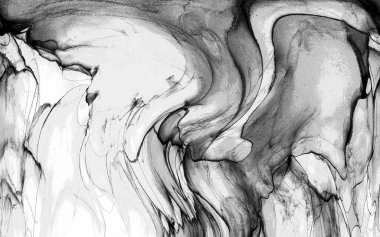 Yüksek kaliteli soyut Çin manzara resminin modern sanat arka planı alkol mürekkebiyle sunulmuştur..