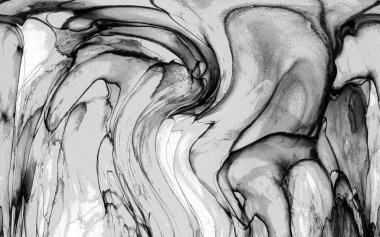 Yüksek kaliteli soyut Çin manzara resminin modern sanat arka planı alkol mürekkebiyle sunulmuştur..