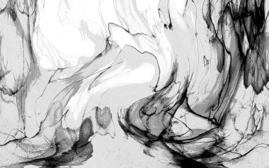 Yüksek kaliteli soyut Çin manzara resminin modern sanat arka planı alkol mürekkebiyle sunulmuştur..