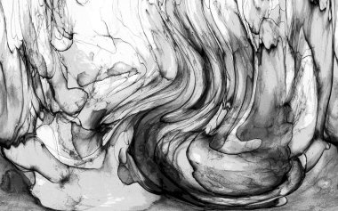 Yüksek kaliteli soyut Çin manzara resminin modern sanat arka planı alkol mürekkebiyle sunulmuştur..