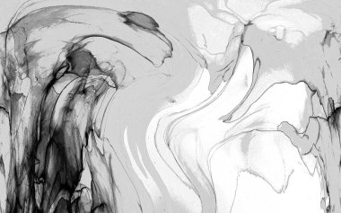 Yüksek kaliteli soyut Çin manzara resminin modern sanat arka planı alkol mürekkebiyle sunulmuştur..