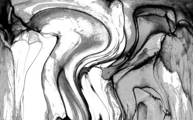 Yüksek kaliteli soyut Çin manzara resminin modern sanat arka planı alkol mürekkebiyle sunulmuştur..