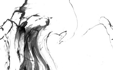 Yüksek kaliteli soyut Çin manzara resminin modern sanat arka planı alkol mürekkebiyle sunulmuştur..