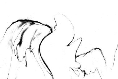 Yüksek kaliteli soyut Çin manzara resminin modern sanat arka planı alkol mürekkebiyle sunulmuştur..