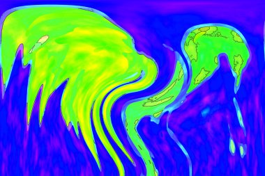 Hayattaki yaratıcı çizimler. Tasarımcılar için renkli ve güzel arkaplan modelleri.