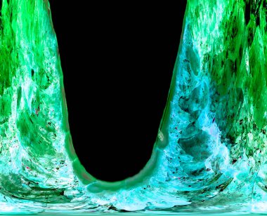 Kristal enine kesit arkaplanı. Doğal saydam agat kristal yüzey dilimi. Madenin makro yakın çekimi, soyut yapı