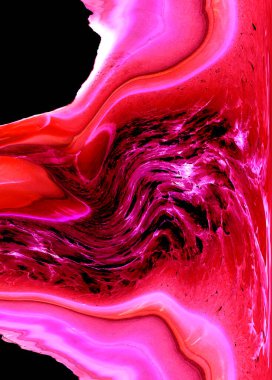 Kristal enine kesit arkaplanı. Doğal saydam agat kristal yüzey dilimi. Madenin makro yakın çekimi, soyut yapı