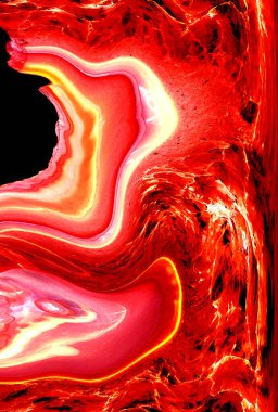 Kristal enine kesit arkaplanı. Doğal saydam agat kristal yüzey dilimi. Madenin makro yakın çekimi, soyut yapı