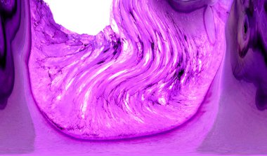 Kristal enine kesit arkaplanı. Doğal saydam agat kristal yüzey dilimi. Madenin makro yakın çekimi, soyut yapı