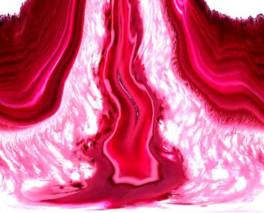 Kristal enine kesit arkaplanı. Doğal saydam agat kristal yüzey dilimi. Madenin makro yakın çekimi, soyut yapı