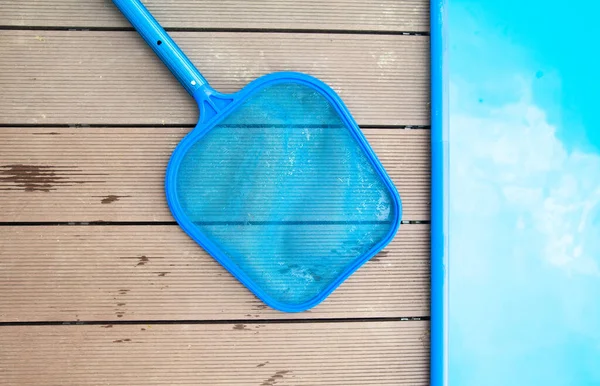 Nets Cleaning Swimming Pool Maintenance Concept — ストック写真