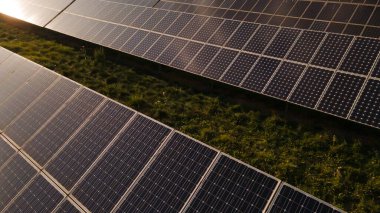 Close up of a solar panels, alternative source of energy, sunlight power