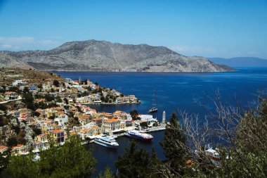 Yunanistan 'daki Simi Adası Panoraması