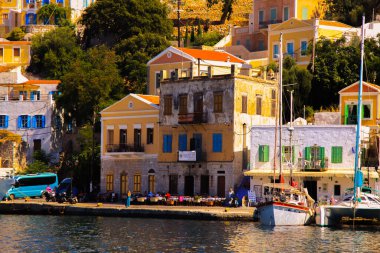 Yunanistan 'daki Simi Adası Panoraması
